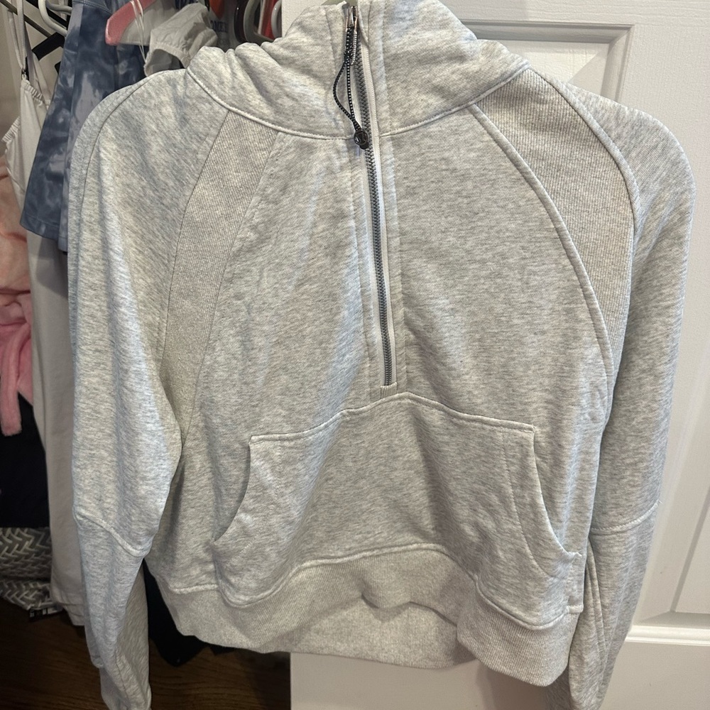 Grey lululemon half zip scuba only worn once or twice
